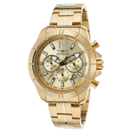 Invicta 21463 Men's Specialty Chrono 18K Gp Stainless Steel Gold-Tone Dial 18K Gp Ss Watch