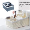 thumbnail image 4 of Monstrate Caja de almacenamiento de cosméticos de escritorio de plástico, soporte organizador de papelería para estudiantes de oficina de Almacenamiento y organización del hogar Azul, 4 of 6