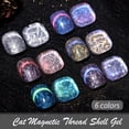 thumbnail image 2 of LILYCUTE 7ML Cat Magnetic Gel Nail Polish Pearl Shell Thread Pattern 9D Glitter Semi Permanent Soak Off Nail Art Varnish, 2 of 7