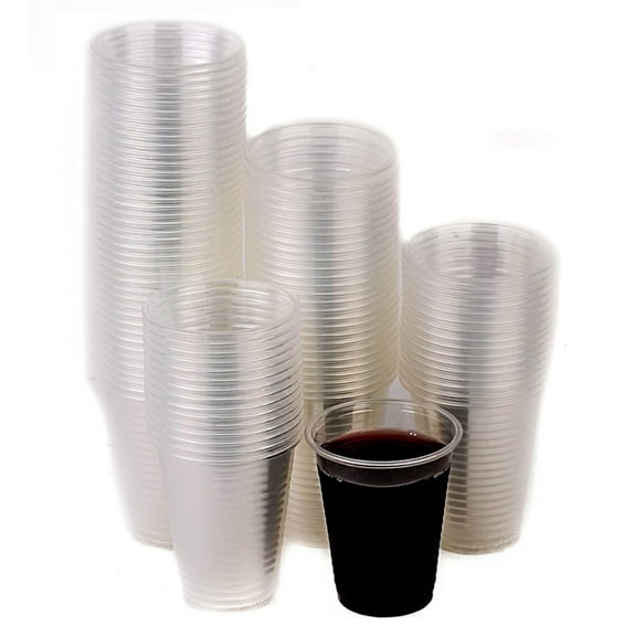 7oz Translucent Plastic Cups - Disposable 7 ounce Cold Drink Party Cups - Cold Drink, Soda Cups, Party Cups, Water Cups, Drinking Cups for Home, Office, Events, Wedding, Parties and Takeout (50)