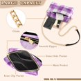 thumbnail image 3 of FORMRS Women Crossbody Purse with Chain Strap Vegan Leather Shoulder Handbag, Purple and White Pattern, 3 of 7
