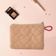 thumbnail image 5 of Woolen Knitted Cosmetic Coin Purse | Striped Color-Block Travel Makeup Bag | Portable Zipper Organizer Pouch | Leak-Proof | Polyester | 16x11x3cm | White Purple Pink Yellow Orange, 5 of 7