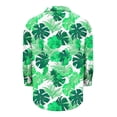thumbnail image 4 of Camisas de cuello de la tripulación de manga corta para las mujeres hawaiana impreso cuello acampanado blusa casual suave verano playa top, 4 of 6