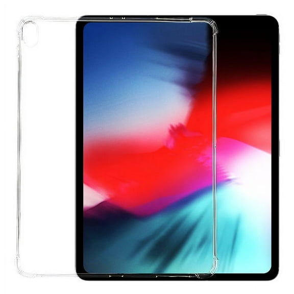 Apple iPad Pro 12.9 [2018] Case Thin Hybrid Flexible Soft Transparent TPU Shockproof Rubber Silicone Gel Back Protective Hard Cover CLEAR Case for iPad Pro 12.9" [2018] [A1876, A1895, A1983, A2014]