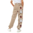thumbnail image 4 of XQYLOS Girls’ Wide Leg Track Sweatpants Oversized Baggy Joggers with 𝖣rawstring & Pockets Casual 𝖫ounge Pants for Kids 3-14 Years, 4 of 6