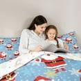 thumbnail image 4 of Manfei Santa Claus 7pcs Bedding Comforter Set,Christmas Snowflakes Queen Bedding Sets Super Cozy,Polka Dots Queen Sheet Sets,Super Cozy Cartoon Room Decor,Reversible, 4 of 8