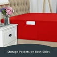 thumbnail image 3 of 1500 Collection Deep Pocket 18 inch,Fitted Sheet, Twin/ Twin XL Red, 3 of 5