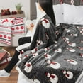 thumbnail image 5 of Premium Christmas Sherpa Throw Blanket | Snowman Decoration, Fleece, Plush, Warm, Cozy Reversible Microfiber Holiday Blanket 50 x 60, 5 of 6