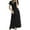 Black, variant on cocolona Summer Dresses for Women 2025 Fashion Casual Solid Color Long Maxi Dress Short Sleeve Waist Slim Sun Dress M-3XL