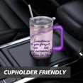 thumbnail image 7 of Purple Butterfly 40 Oz Tumbler with Handle Lid and Straw, Stainless Steel Double Walled Vacuum Insulated Cup, Cute Anniversary Wedding Birthday Gifts Tumbler for Women Men Friends Outdoor Indoor, 7 of 7