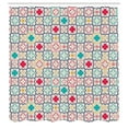 thumbnail image 3 of Ambesonne Moroccan Shower Curtain, Quatrefoil, 69"Wx75"L, Blue Green, 3 of 5