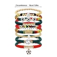 thumbnail image 3 of Stackable Soft Modeling Material Beaded Bracelets, Soccer Cup 2026 Merchandise, Soccer Team Gifts, 8Pc Soccer Cup Fan Accessory Set, 7 Inch Stretch Adjustable Wristband for Match, 3 of 6