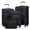 black+blue, variant on Coolife Luggage 4 Piece Set Suitcase Spinner TSA Lock Softshell lightweight (blue+sliver)