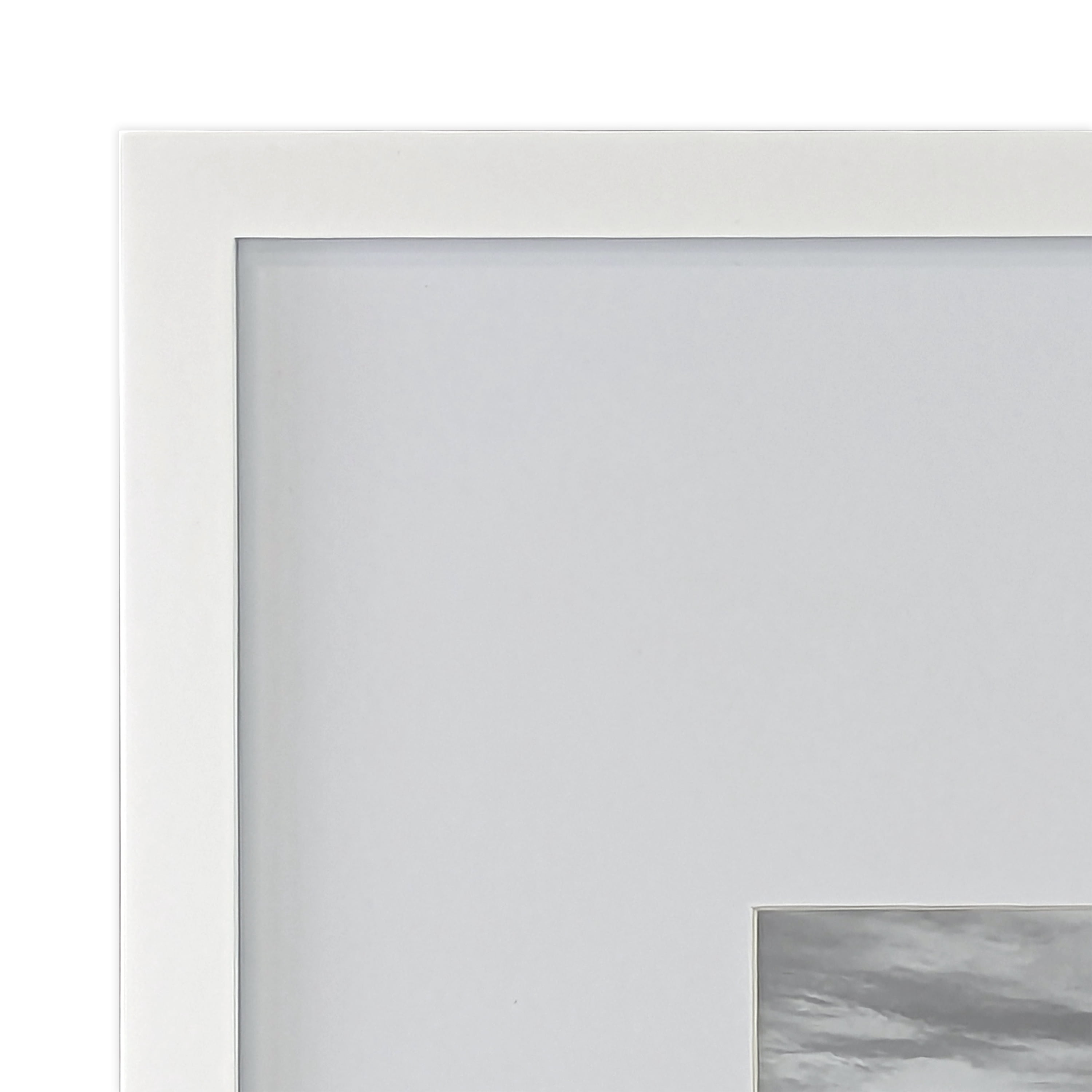 Mainstays 12.25x12.25 Matted to 5x7 Picture Frame, White