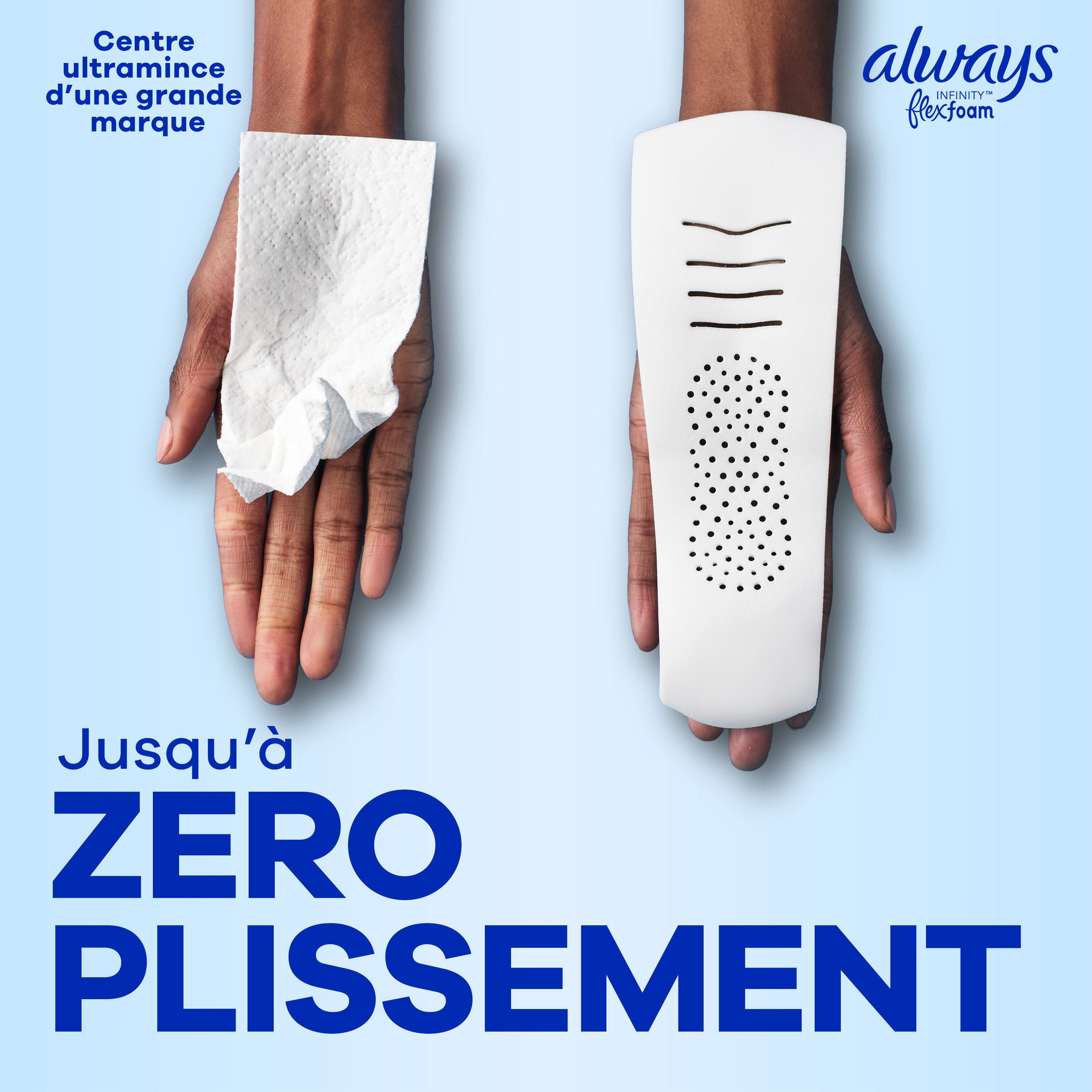 Always Infinity with FlexFoam Pads for Women, Size 1, Regular Absorbency, with Wings, Unscented