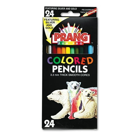 Prang Colored Woodcase Pencils, 3.3 mm, 24 Assorted Colors/Set -DIX22240