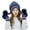 Blue, variant on Berets For Women Plush Knitted Hat Warm Woolen Hat Thick Ball Ear Protection Cap Berets Hats For Women