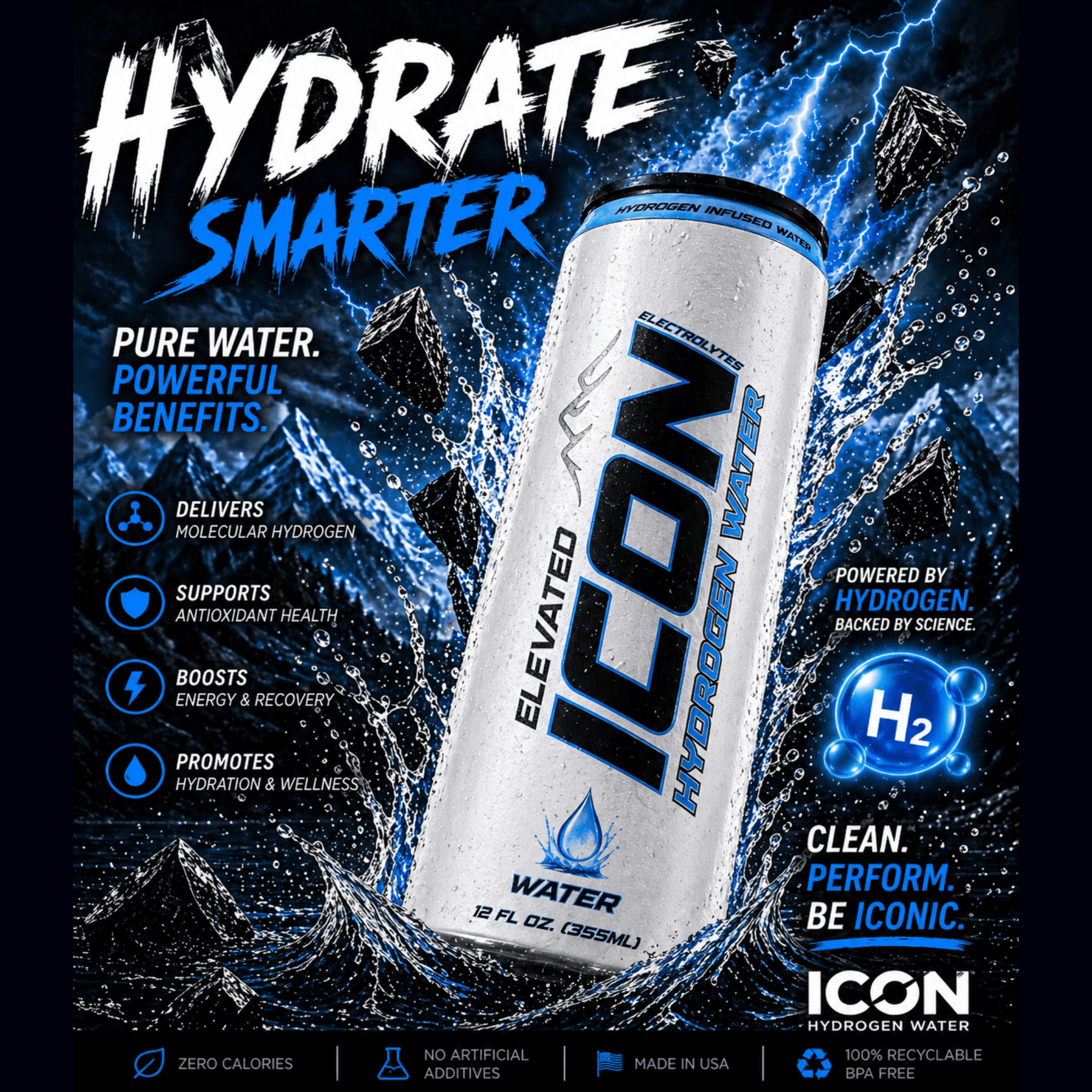 Elevated ICON Hydrogen Water 12pk
