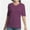 Burgundy, variant on Women's Short Sleeve V Neck Casual Basic Solid Color Pullover Lightweight Soft Knit T-Shirt Tops