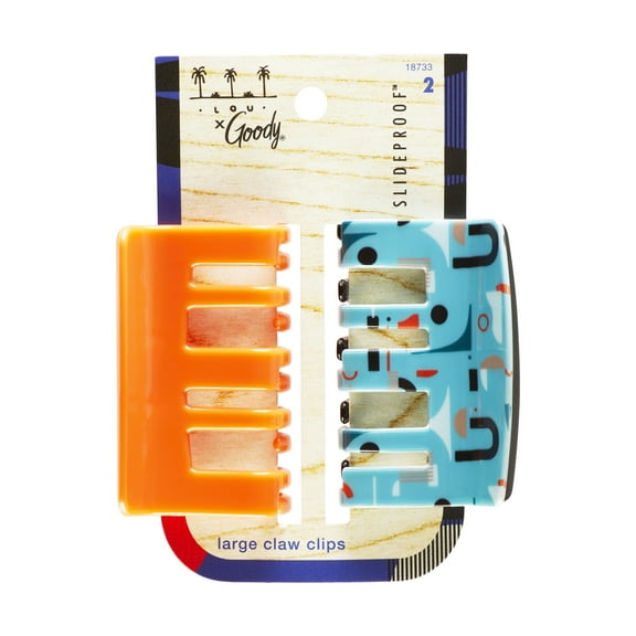 Goody Tru X Hola Lou Collab Large Slideproof Claw Clip 2 Ct