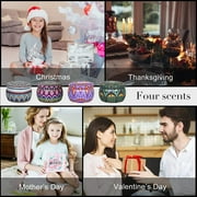 OSHINE 4 PACK Scented Candles Gifts Set Christmas Candles Aromatherapy Soy Wax Candles Home Fragrance Stress Relief Candles for Yoga, Sleeping,Halloween,Christmas,Valentine's day,Birthday,Anniversary