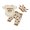 Khaki, variant on BemeyourBBs I'm New Here Baby Boys Western Cowboy Hat Outfits Coming Home Outfit Boots Cattle Head Print Short Sleeve Romper Pants Set Hat Spring Summer Clothes