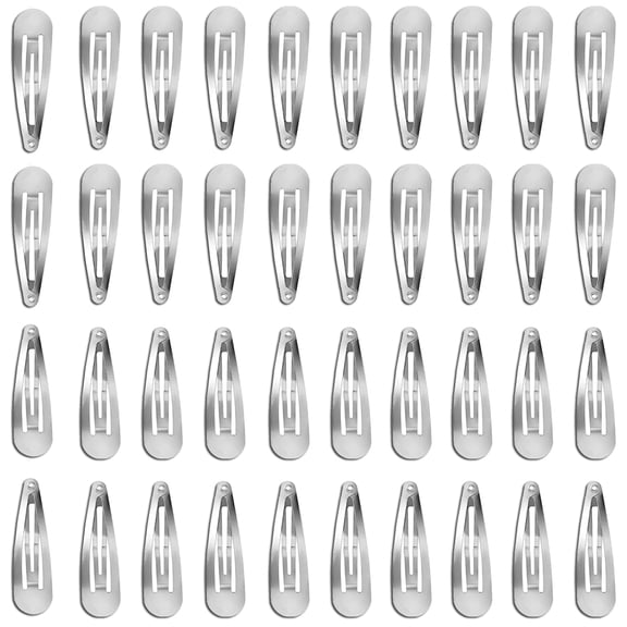 BZCOE 40Pcs 2" Silver Hair Clips Hair Barrettes Metal Snap Hair Clips Accessories for Women Silver Hair Clips(Silver)