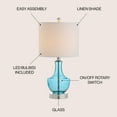 thumbnail image 4 of JONATHAN Y Colette 20" Mini Glass LED Table Lamp, Amalfi Blue, JYL1029C, 4 of 7