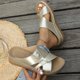 thumbnail image 2 of Mujeres Zapatillas de Verano de Moda Casual Versátil Playa Peep-Toe Abierto-Toe Cuña Tacones Zapatillas para la Primavera Y el Verano, 2 of 9