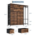 thumbnail image 1 of Kojooin 16 Drawers Dresser with Clothes Rack, Tall Fabric Storage Tower Organizer for Bedroom, 1 of 9