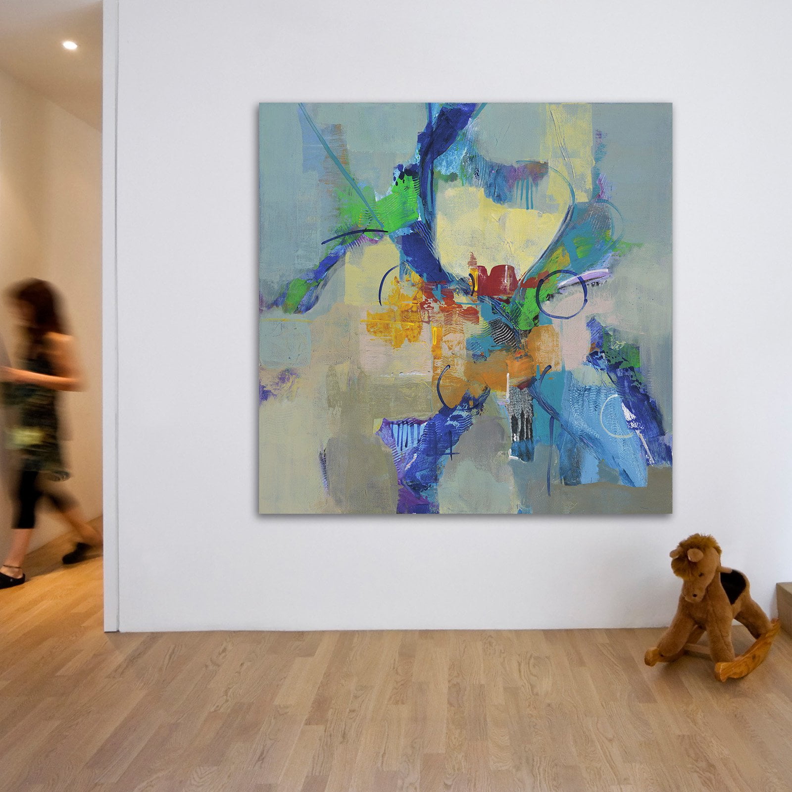"Time Travel II" Painting Print on Wrapped Canvas
