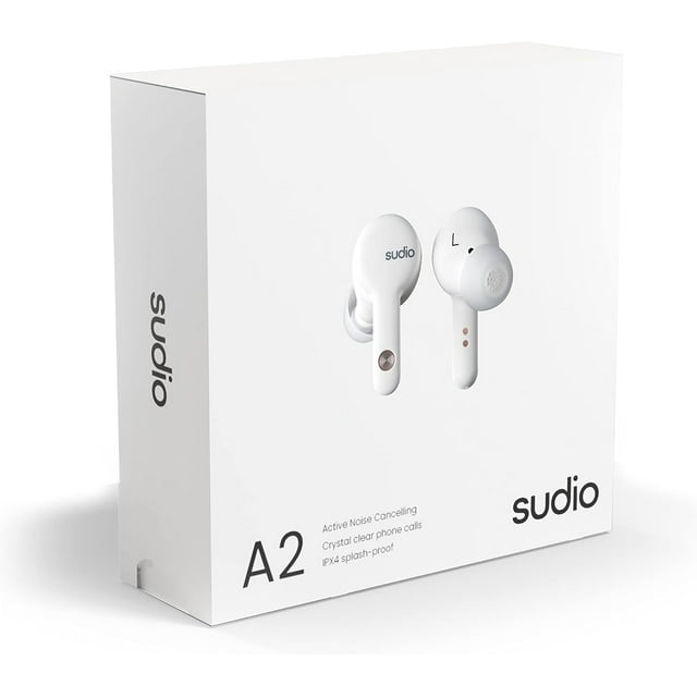 Sudio Audio A2 / Écouteurs Intra-Auriculaires Sans Fil à Réduction de Bruit - Blanc