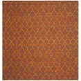 thumbnail image 2 of Contemporary Rug - Straw Patch Wool/Cotton -Rust/Gold-Color:Rust/Gold,Design:Contemporary,Shape:Rectangle,Size:5'L x 3' W, 2 of 2