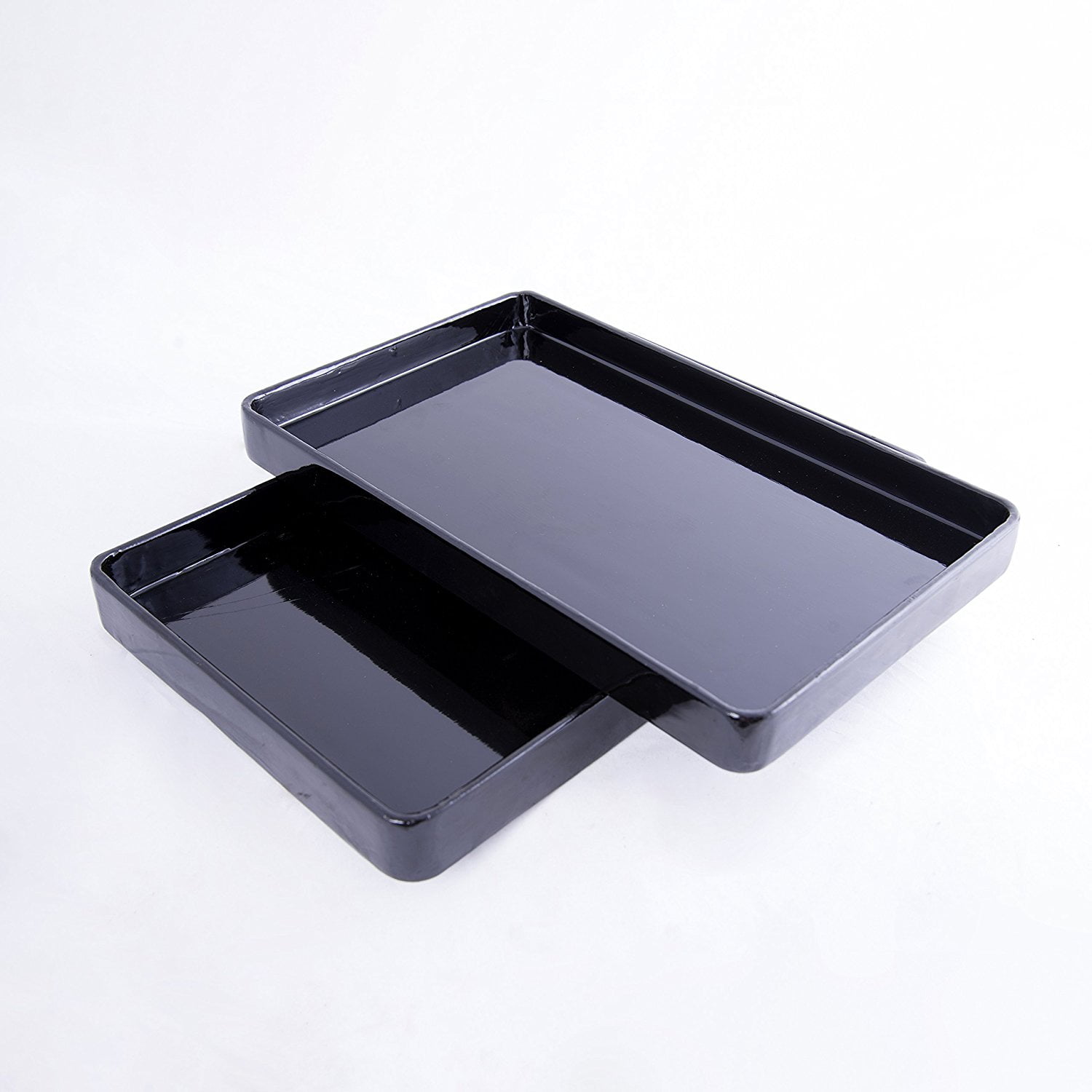 Serving Trays, Black, Set of 2