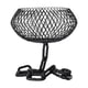 thumbnail image 2 of Centro de mesa de candelabro de jaula de hierro – Decoración con cadena negra, soporte metálico moderno para vela de pilar o vela de té, acabado mate, acento de mesa de comedor de salón, 6,1"x4,5", 2 of 6