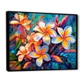 thumbnail image 2 of Designart "Wonderland Of Colorful Plumeria In The Tropics" Plumeria Floater Framed Canvas Prints, 2 of 5