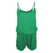 Tommy Bahama Women's Green Spaghetti Straps Blouson Romper