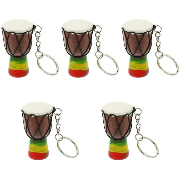 5pcs African Drum Keychain Drum Key Ring Hanging Decoration Keychain Pendant Key Chain Hanging Pendant