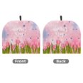 thumbnail image 2 of HELLHERO Teapot Dust Cover Protector 1Pcs Polyester Canvas Creative, Pink Tulips Greeting, 2 of 8