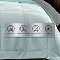 thumbnail image 3 of King/CALI King 3-Piece Lightweight Reversible Comforter Set, 1800 Thread Count, All Season Down Alternative, Duvet Insert, 1 Reversible Comforter & 2 Reversible Shams Aqua/Light Gray King/Cali King, 3 of 5