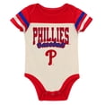thumbnail image 2 of Newborn Outerstuff Red Philadelphia Phillies Up One Three-Piece Bodysuit, Bib & Booties Set, 2 of 5