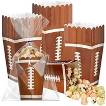 36 Set Football Party Supplies Kit Football Popcorn Paper Snack Boxes Plastic Treat Goodie Bags Popcorn Bucket with Twist Ties for Sport Tailgate Birthday Party Supplies$$Home Decor, Kitchen, & Other