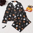 thumbnail image 2 of RMGVDSD Women's Pajama Sets Cute Print Halloween Pajamas Soft Sleepwear Long Sleeve Button Down Loungewear Ladies Soft Comfy Pajama, 2 of 3