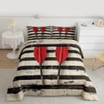 thumbnail image 2 of Feelyou Ocean Paddle Bedding Comforter Set for Teen, Retro Striped Geometric Twin Comforter Sets, Farmhouse Lodge Cabin Reversible Bedding Set, Luxury Bedroom Decor, 2 Pieces, 2 of 8