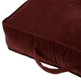 thumbnail image 3 of Omaha Merlot Microfiber 21 in. Square Floor Pillow, 3 of 6