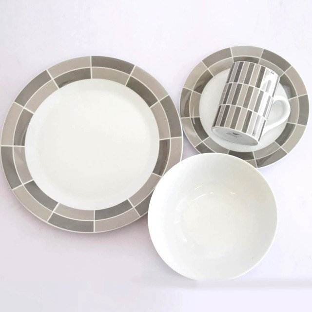 Vajilla Crown Baccara de Porcelana Loft Story 16 Piezas