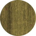 thumbnail image 1 of Ahgly Company Indoor Round Abstract Brown Contemporary Area Rugs, 5' Round, 1 of 4