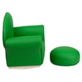 thumbnail image 2 of Kids Green Vinyl Rocker Chair and Footrest, 2 of 4