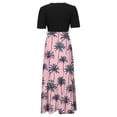 thumbnail image 3 of WILLBEST Vestidos Casuales para Mujer Verano Vestidos Largos Florales para Mujer Verano 2025 Boho Lazo Cinturón Patchwork Cintura Imperio Manga Corta Vestido Maxi Fluido Grande​​, 3 of 3