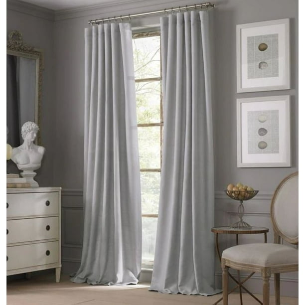 Valeron Estate Cotton Linen 108 Inch Window Curtain Panel In Grey Com Valeron Estate Cotton Linen 108 Inch, Linen Curtains 108